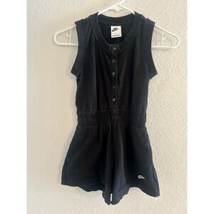Nike Kids Romper Black Snap Down Front Size Small